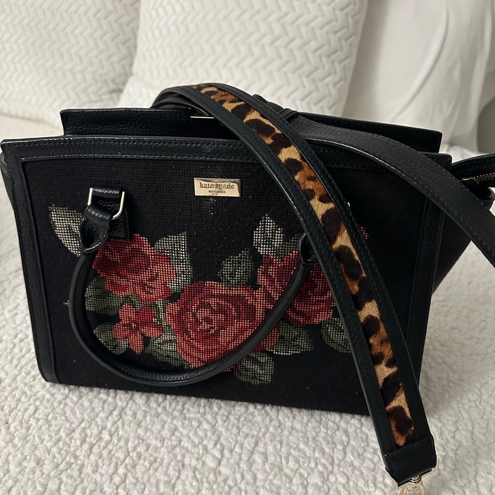 Kate Spade Embroidered Rose Purse